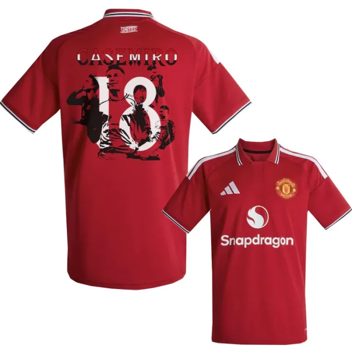 26-27 Man Utd Home Casemiro #18 Print Special Number Fans Soccer Jersey