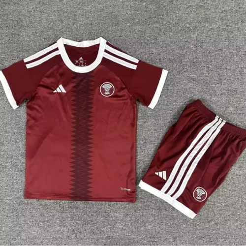 26-27 Qatar Home Kids Soccer Jersey