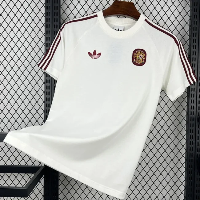 26-27 Spain White Casual Edition Fans Training shirts