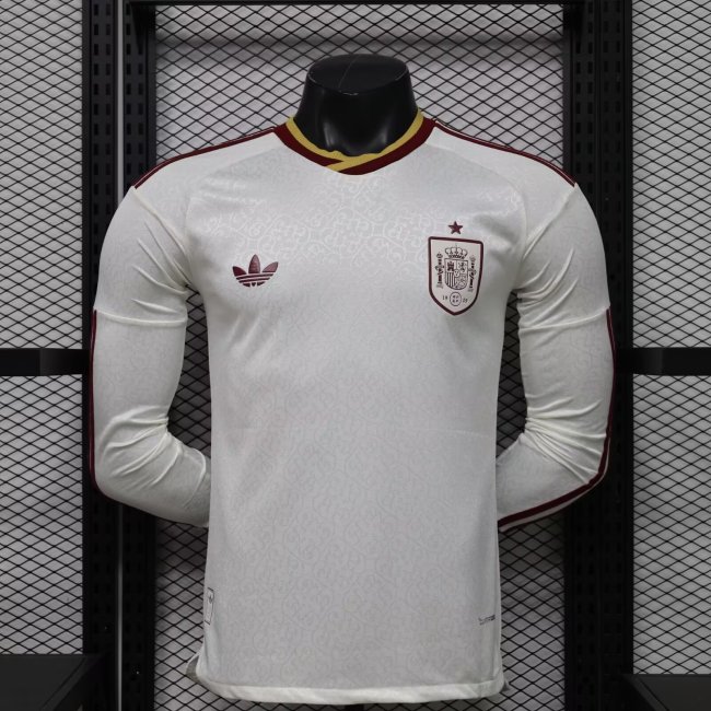 26-27 Spain Away Long Sleeves Player Version Soccer Jersey