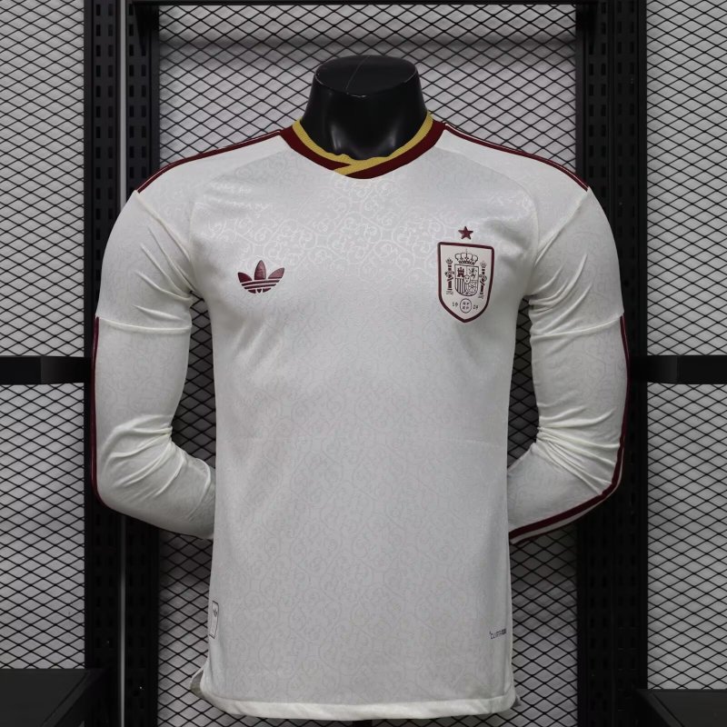26-27 Spain Away Long Sleeves Player Version Soccer Jersey