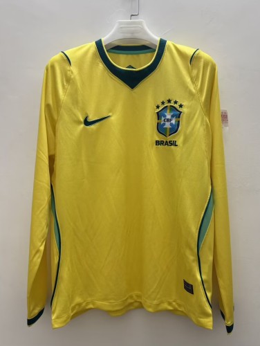 26-27 Brazil Home Long Sleeve Fans Soccer Jersey 长袖