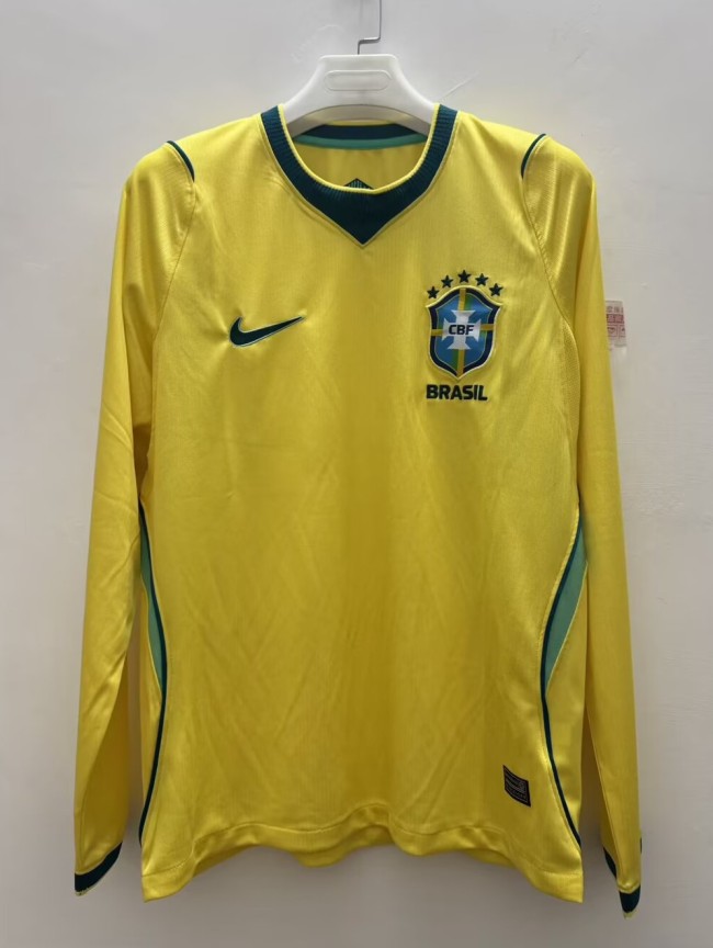 26-27 Brazil Home Long Sleeve Fans Soccer Jersey 长袖