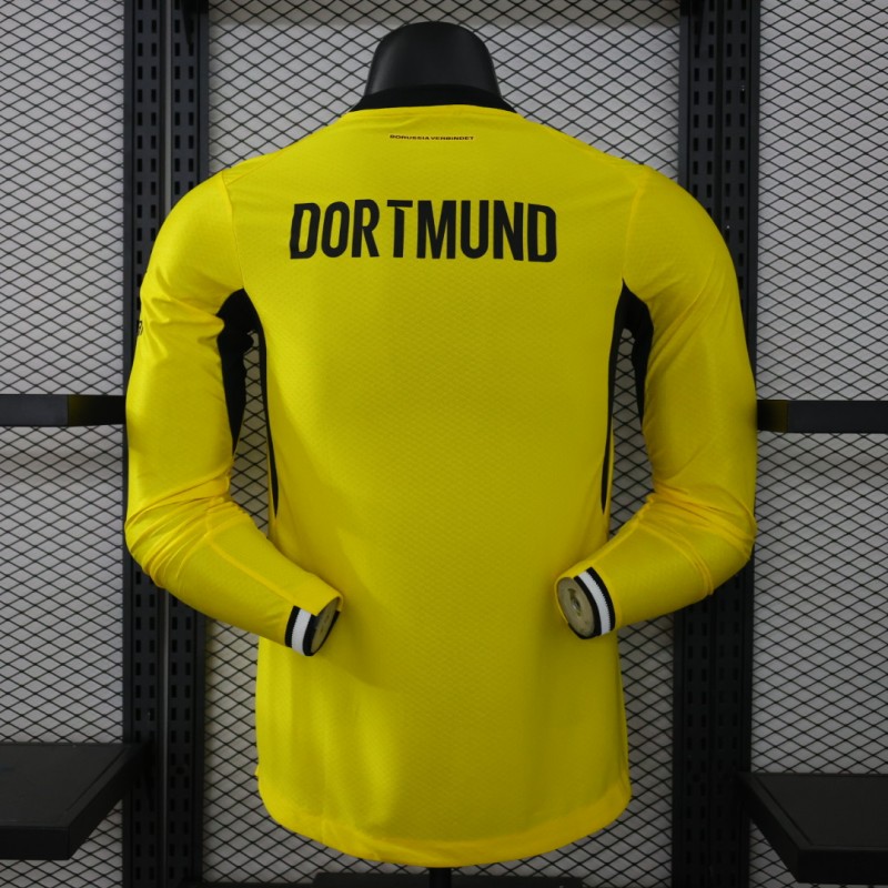 26-27 Dortmund Home Player Version Long Sleeves Soccer Jersey