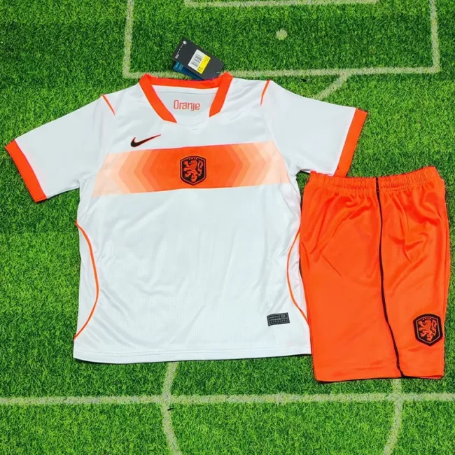 26-27 Netherlands Away Kids Soccer Jersey