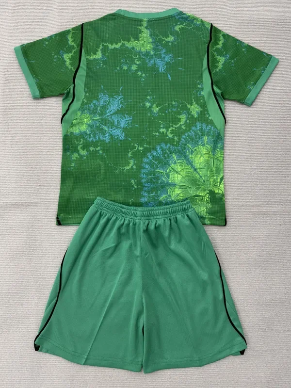 26-27 Netherlands Green Goalkeeper Kids Soccer Jersey