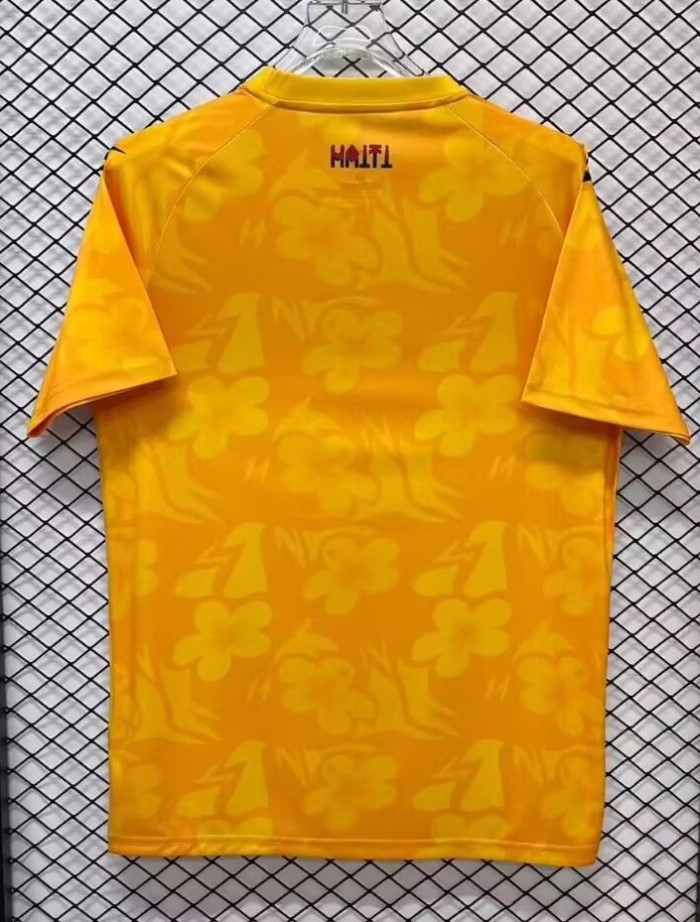 26-27 Haiti Yellow Goalkeeper Fans Soccer Jersey