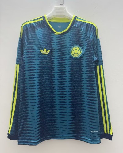 26-27 Colombia Away Fans Long Sleeves Soccer Jersey