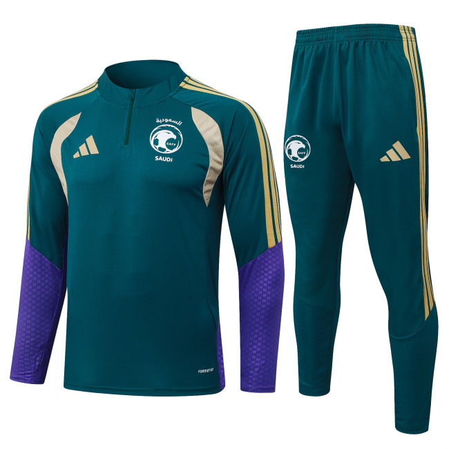 26-27 Saudi Arabia Dark green Half Pull Tracksuit(半拉链)