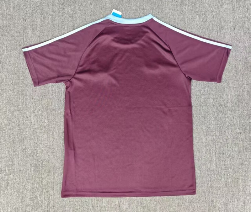 25-26 Aston Villa Brown Red Casual Edition Fans Training Shirts