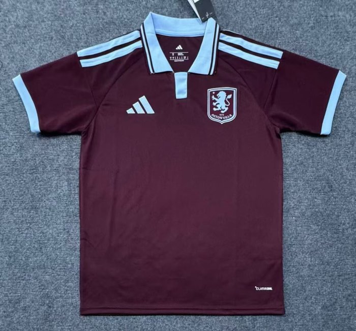 26-27 Aston Villa Home Fans Soccer Jersey