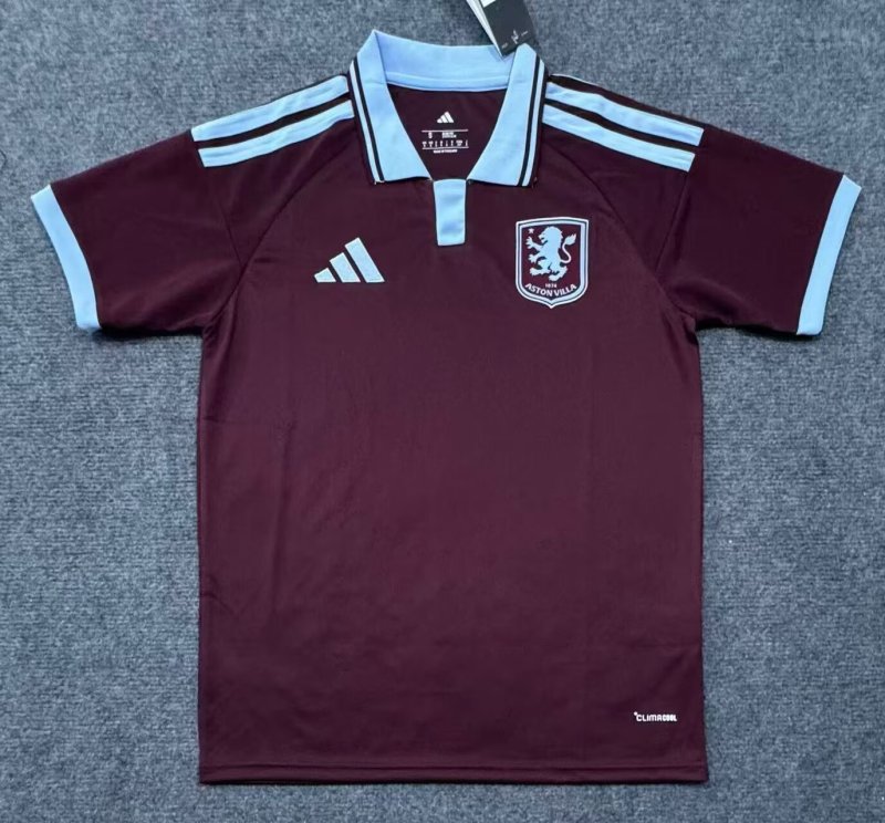 26-27 Aston Villa Home Fans Soccer Jersey