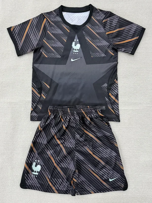 26-27 France Grey Goalkeeper Kids Soccer Jersey
