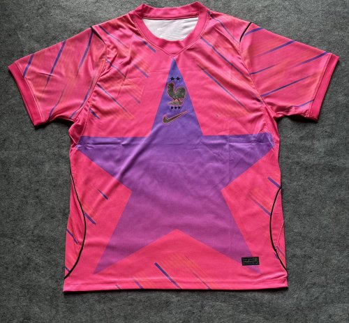 26-27 France Pink Goalkeeper Fans Soccer Jersey