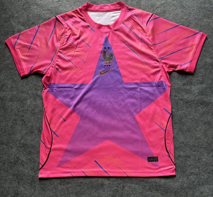 26-27 France Pink Goalkeeper Fans Soccer Jersey