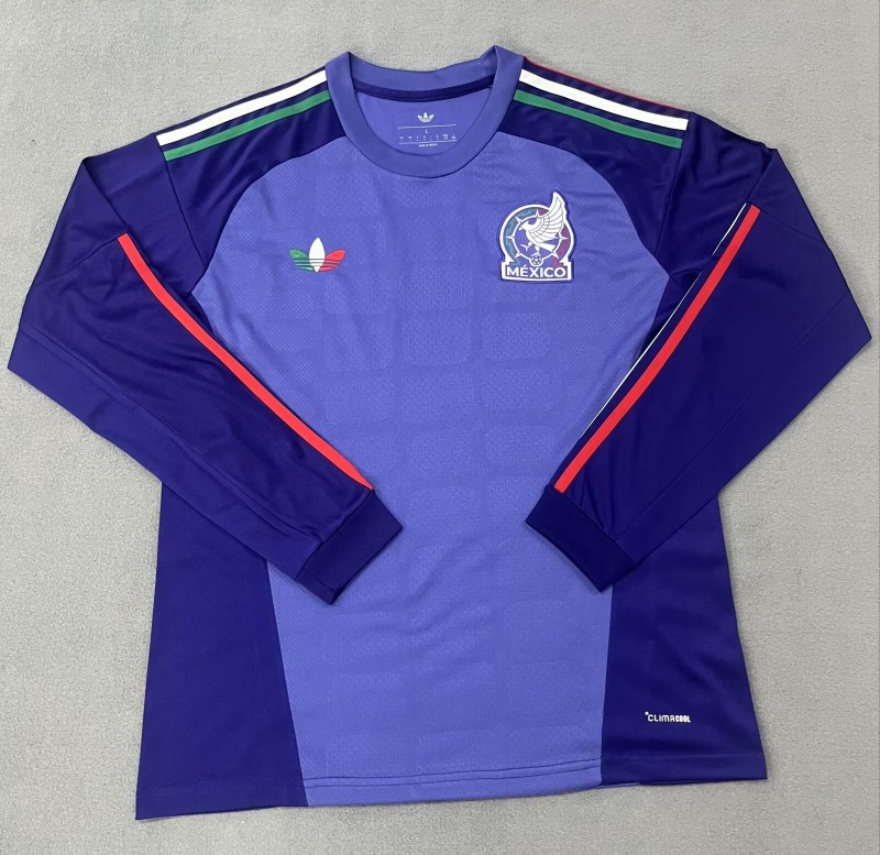 26-27 Mexico Purple Fans Long Sleeves Goalkeeper Soccer Jersey
