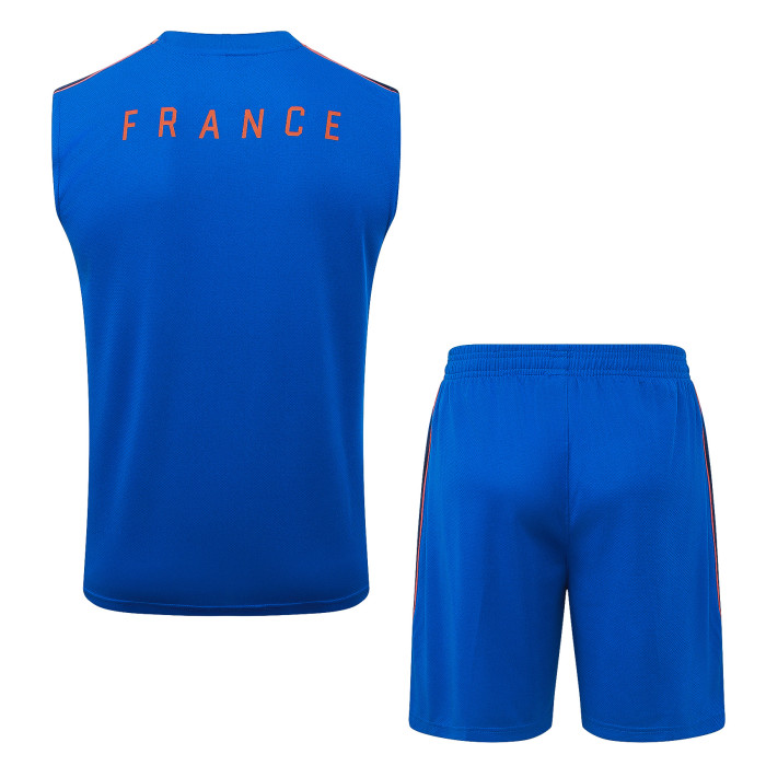 26-27 France Royal Blue Tank top and shorts suit