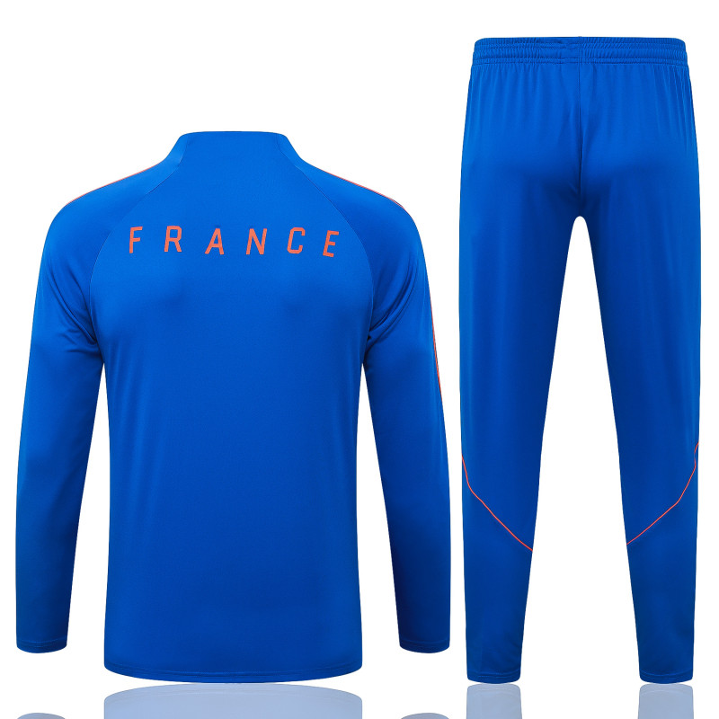 26-27 France Royal blue Kids Half Pull Tracksuit (童装)(半拉链)