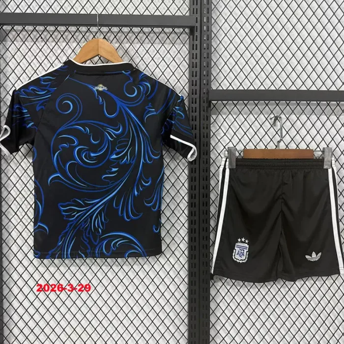 26-27 Argentina Away Kids Soccer Jersey（带胸前盾）