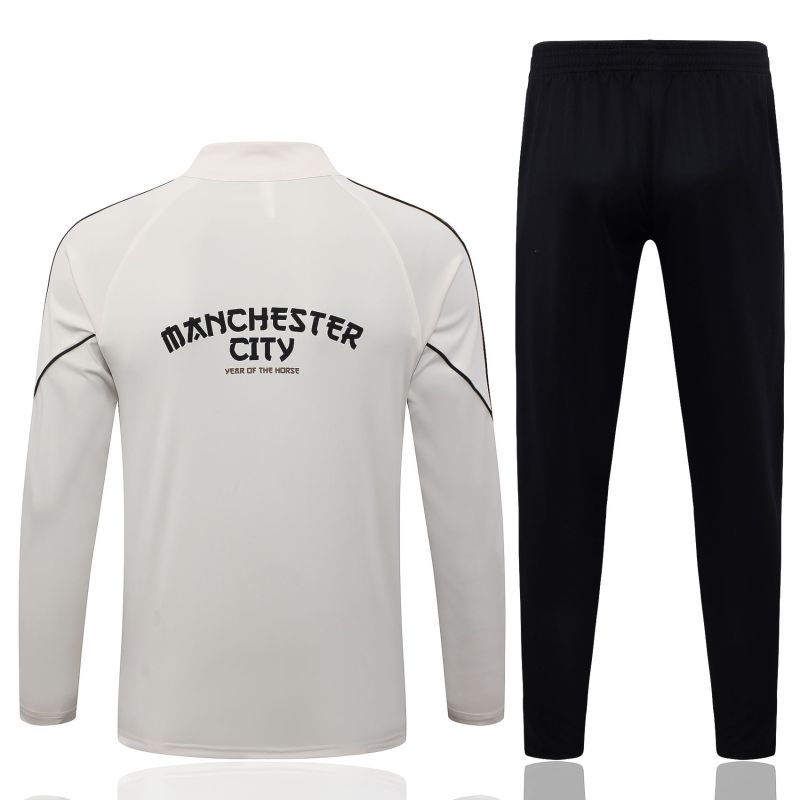 26-27 Man City Kids Beige Half Pull Tracksuit