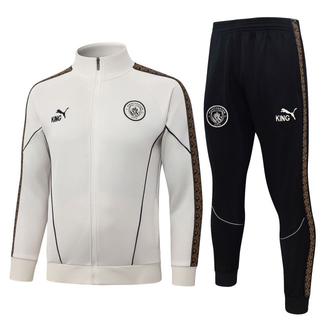 26-27 Man City Beige Half Pull Jacket Tracks