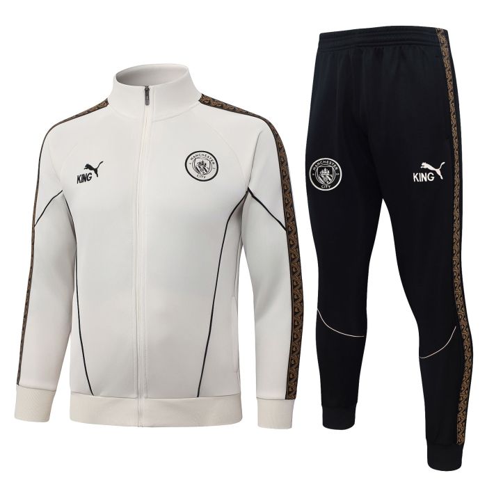 26-27 Man City Beige Half Pull Jacket Tracks