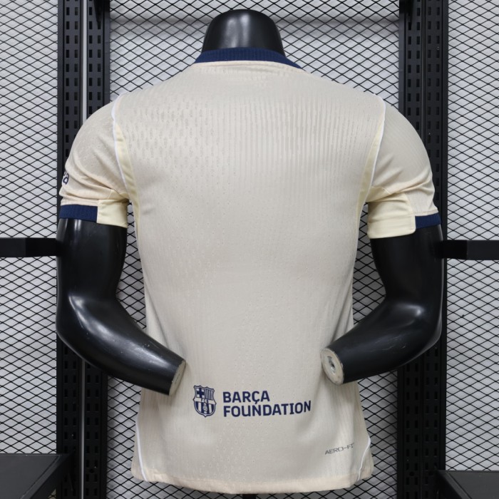 26-27 BAR Beige Player Version Soccer Jersey