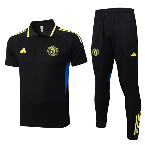 25-26 Man Utd Black Polo Tracksuit