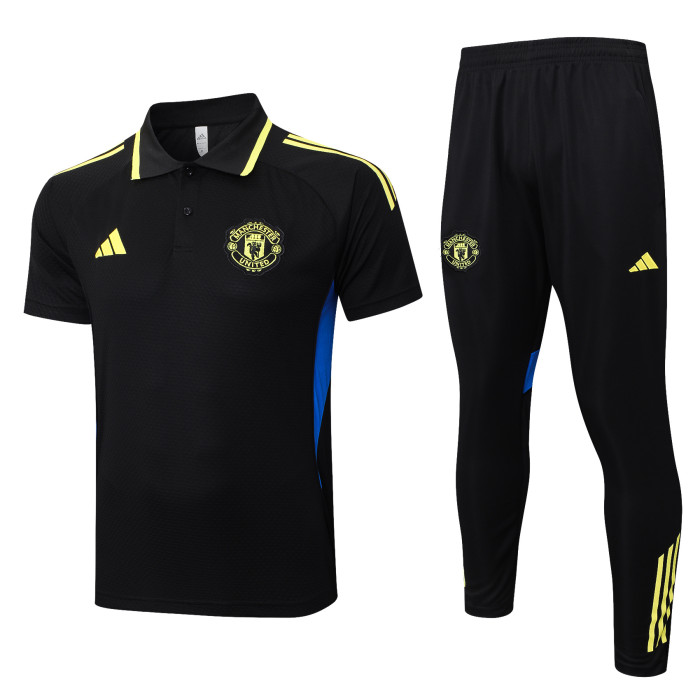 25-26 Man Utd Black Polo Tracksuit