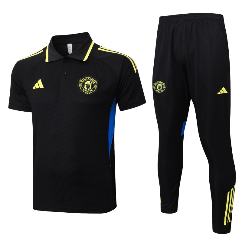 25-26 Man Utd Black Polo Tracksuit
