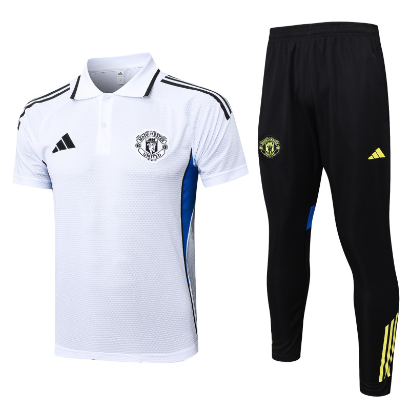 25-26  Man Utd White Polo Tracksuit