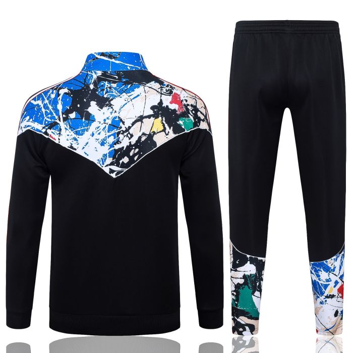 26-27 Man Utd Kids Black blue Jacket Tracksuit (童装)(长拉链)
