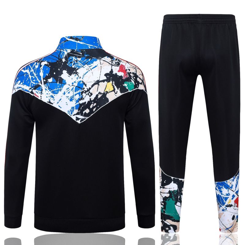 26-27 Man Utd Kids Black blue Jacket Tracksuit (童装)(长拉链)