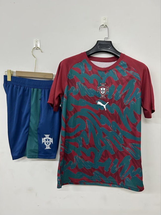 26-27 Portugal Red Training Short Suit