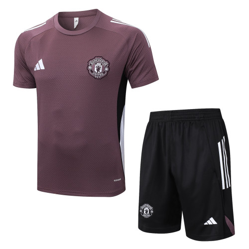 25-26 Man Utd Lilac gray Training Short Suit