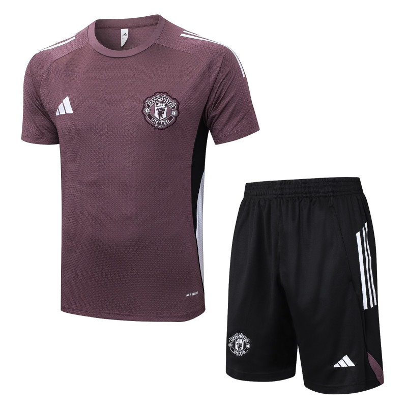 25-26 Man Utd Lilac gray Training Short Suit
