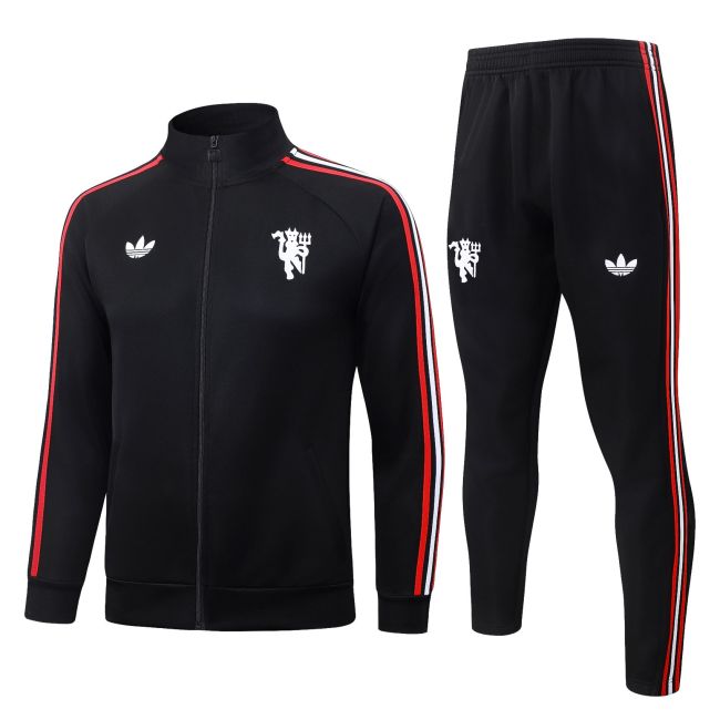 26-27 Man Utd Black Jacket Tracksuit
