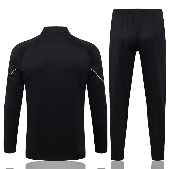 26-27 Portugal Black Half Pull Tracksuit (半拉链)