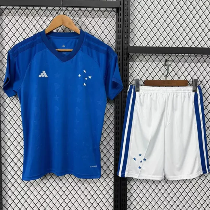 26-27 Cruzeiro Home Kids Soccer Jersey