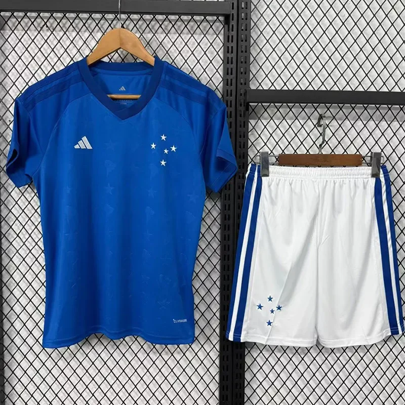 26-27 Cruzeiro Home Kids Soccer Jersey