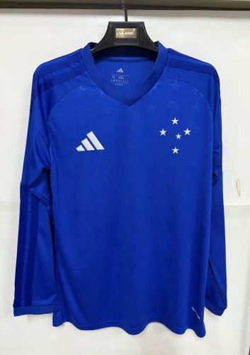 26-27 Cruzeiro Home Fans Long Sleeves Soccer Jersey