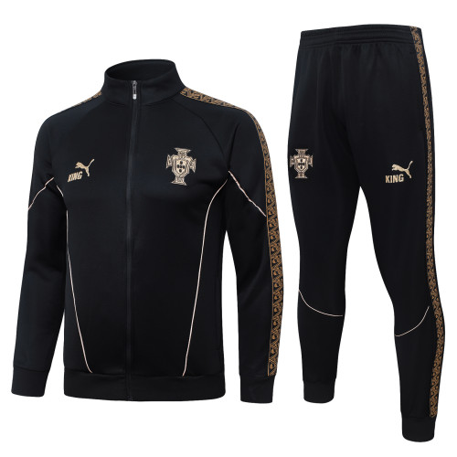 26-27 Portugal Black Jacket Tracksuit
