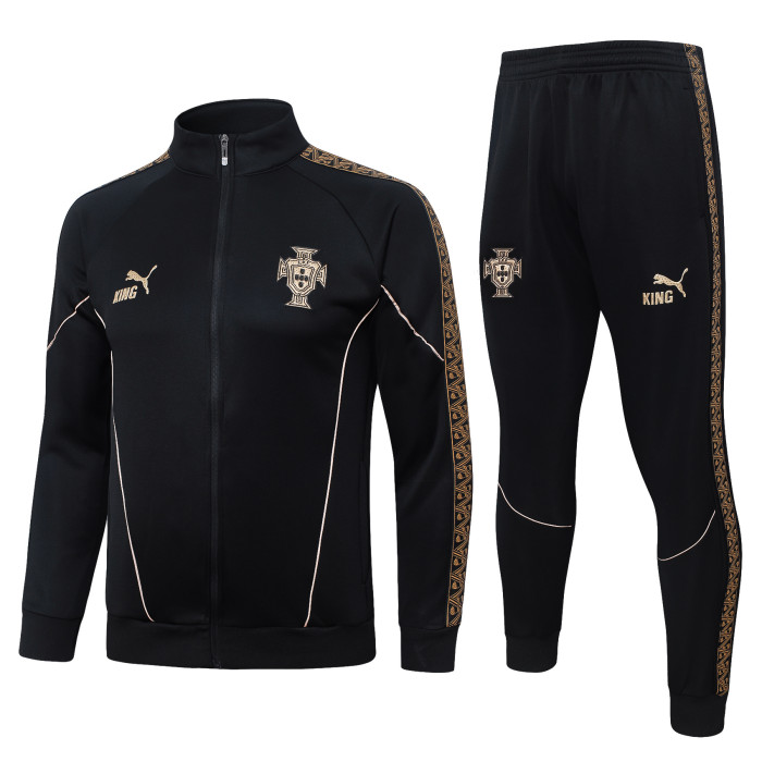 26-27 Portugal Black Jacket Tracksuit