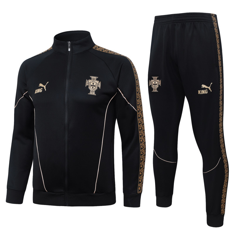 26-27 Portugal Black Jacket Tracksuit