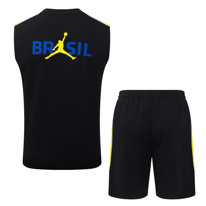 26-27 Brazil Black Tank top and shorts suit