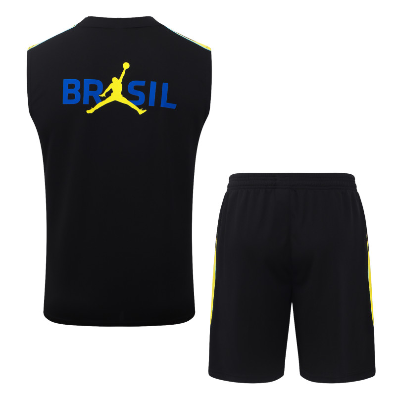 26-27 Brazil Black Tank top and shorts suit