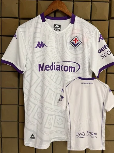 25-26 Fiorentina Away Fans Soccer Jersey (广告版)