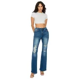PREJEAN Women's High-Rise Jeans