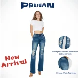 PREJEAN Women's High-Rise Jeans