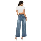 PREJEAN Women's High Rise Stretch Wide Leg Baggy Jeans